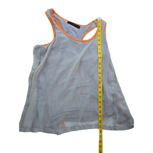 The Limited Sheer Gray Tank Top With Orange Trim Racerback Design Womens M - Picture 6 of 6